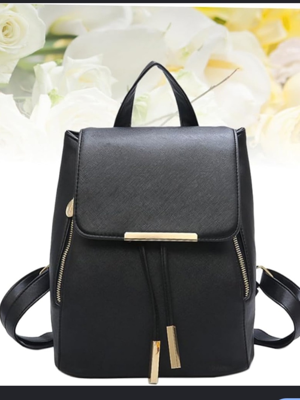 New!! Amazon Black Backpack with Gold Accents